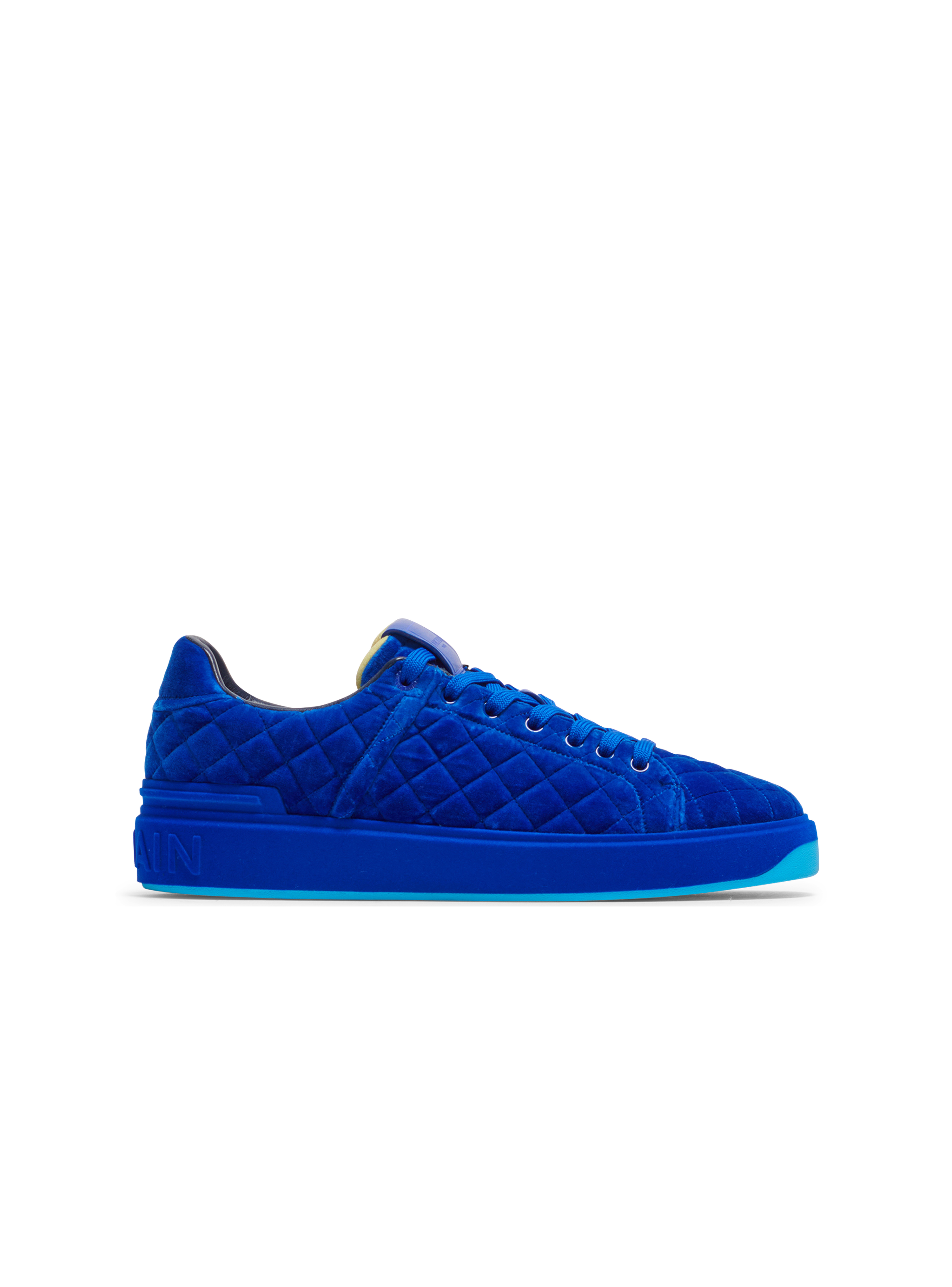 Quilted velvet B-Court sneakers, blue