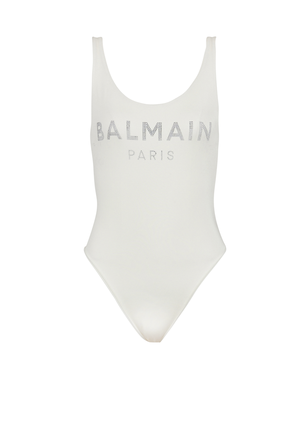 Balmain logo swimsuit, white, hi-res