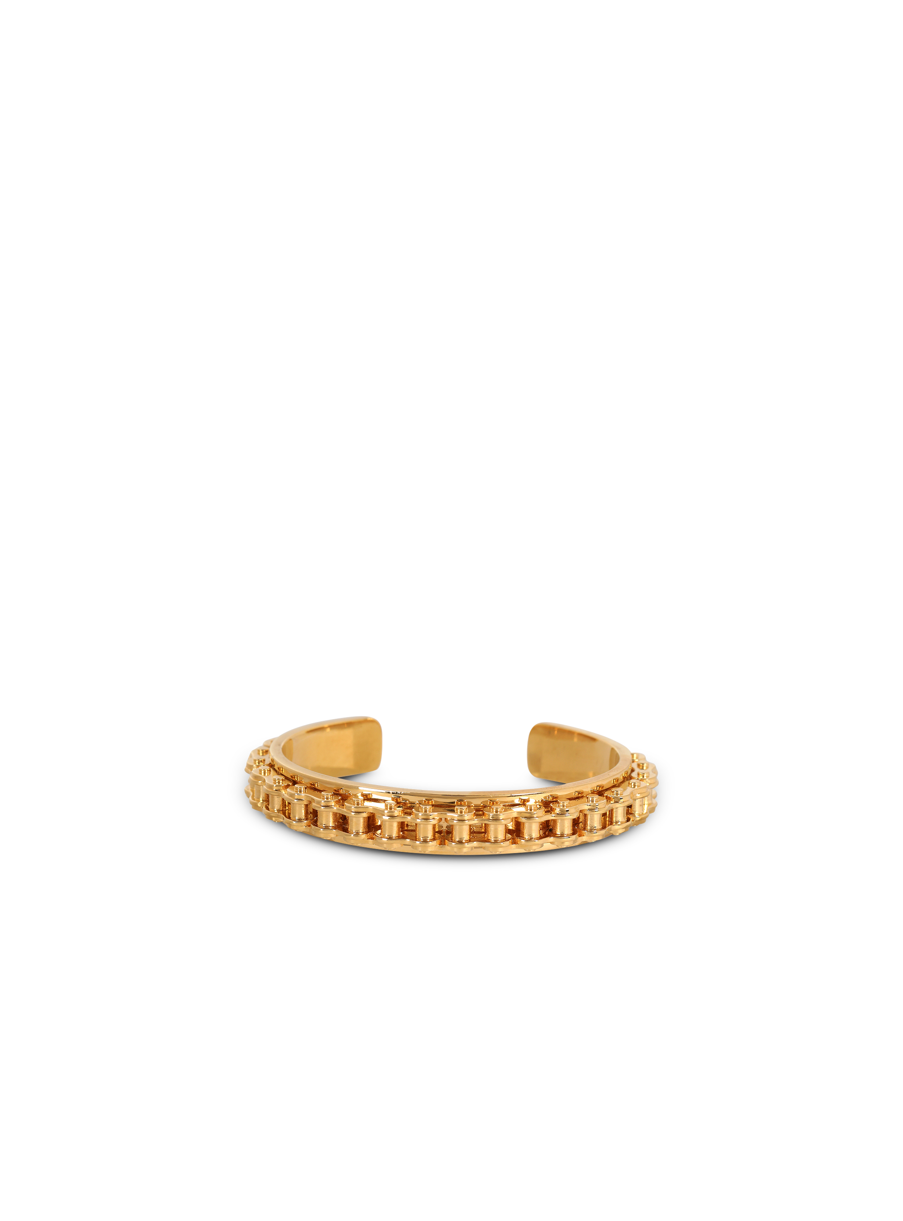 Brass biker chain bracelet, gold