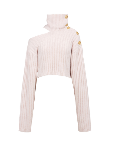 Cropped velvet pullover
