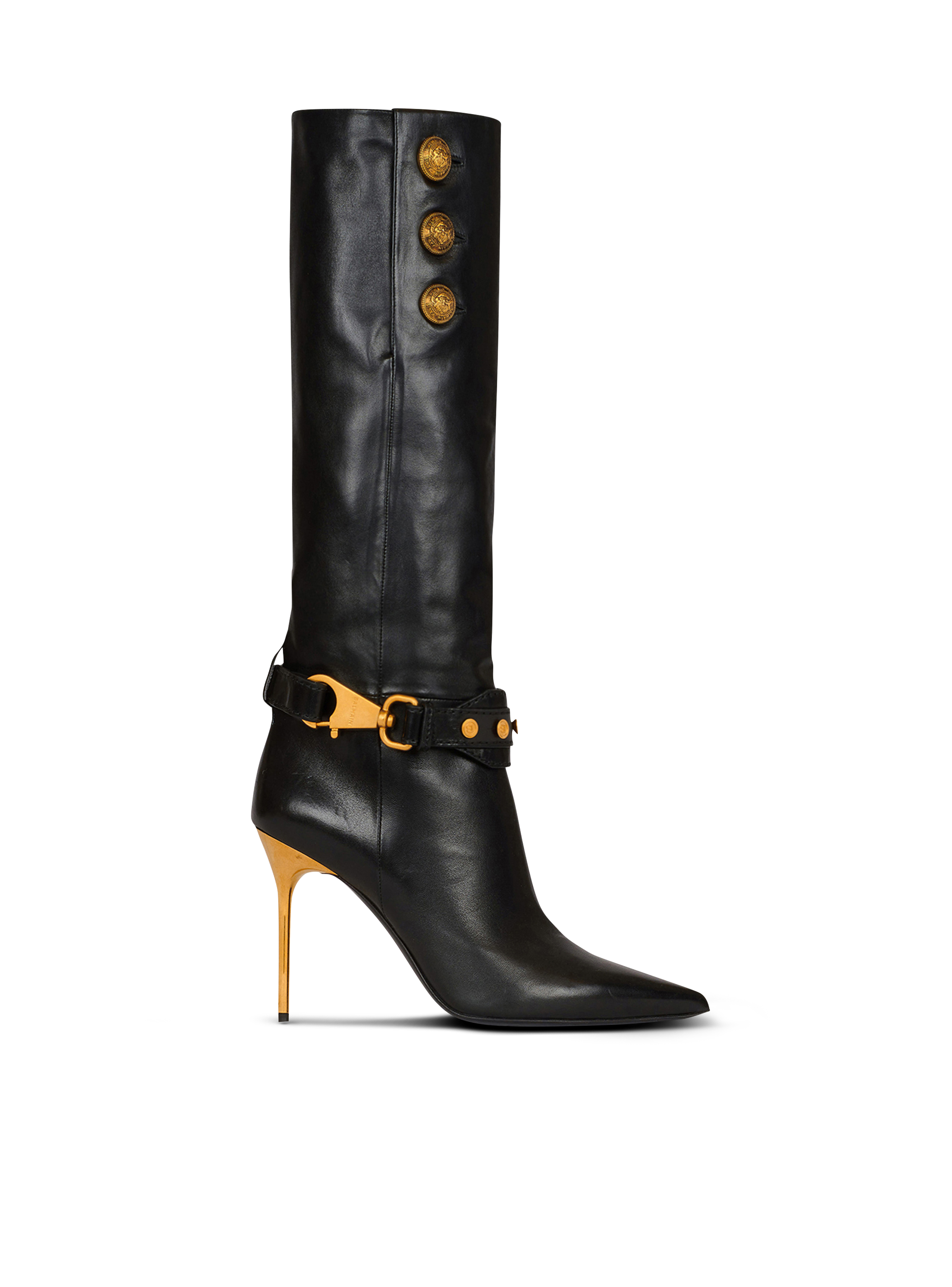 Leather Robin boots, black